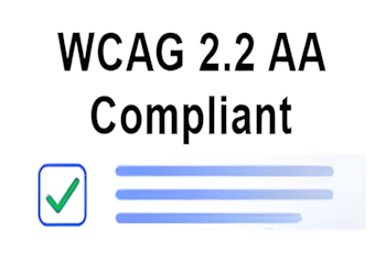 WCAG compliance guidelines illustration showing accessibility symbols